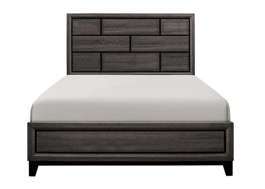 Davi Gray King Panel Bed