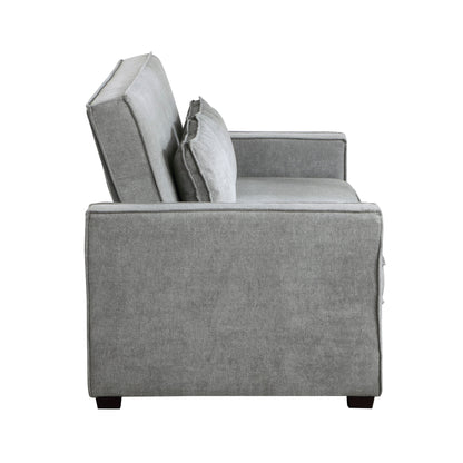 Alta Gray Convertible Studio Sofa with Pull-out Bed