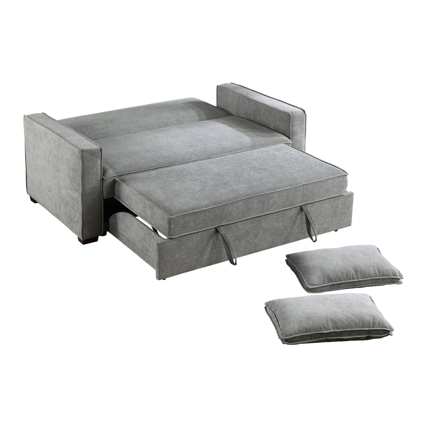 Alta Gray Convertible Studio Sofa with Pull-out Bed