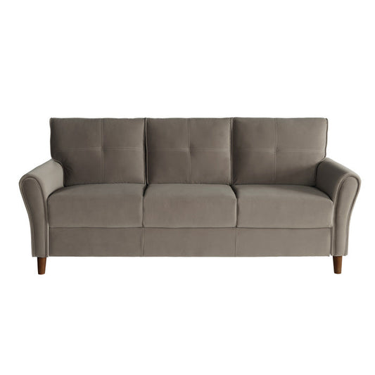 Dunleith Light Brown Velvet Sofa