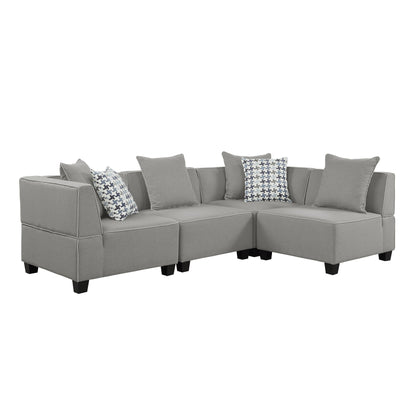 Jayilin Gray 4-Piece Modular Sectional