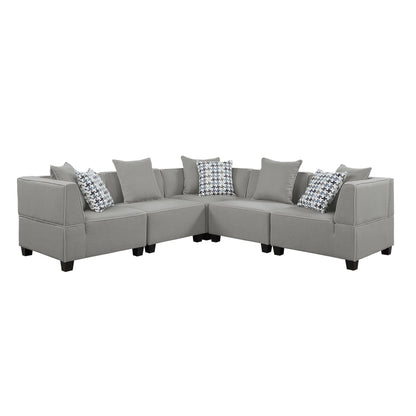 Jayilin Gray 5-Piece Modular Sectional