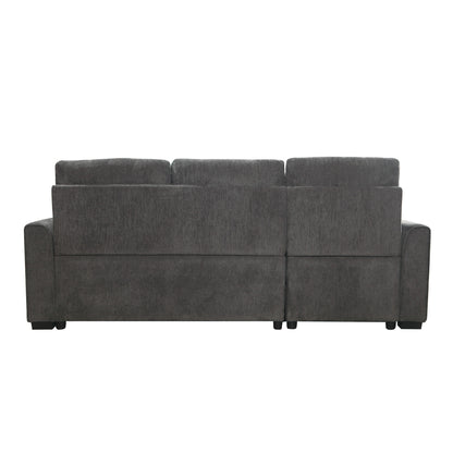 Carolina Dark Gray Reversible Storage Sleeper Sofa Chaise