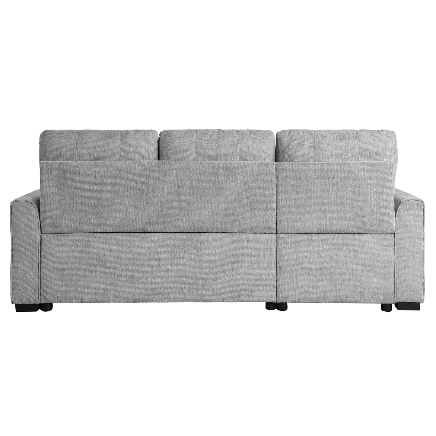 Carolina Gray Reversible Storage Sleeper Sofa Chaise