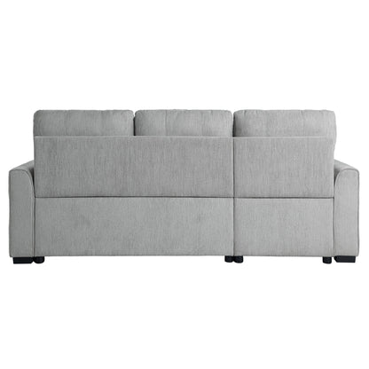 Carolina Gray Reversible Storage Sleeper Sofa Chaise