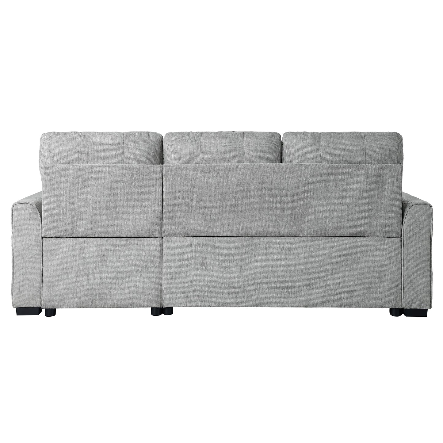 Carolina Gray Reversible Storage Sleeper Sofa Chaise