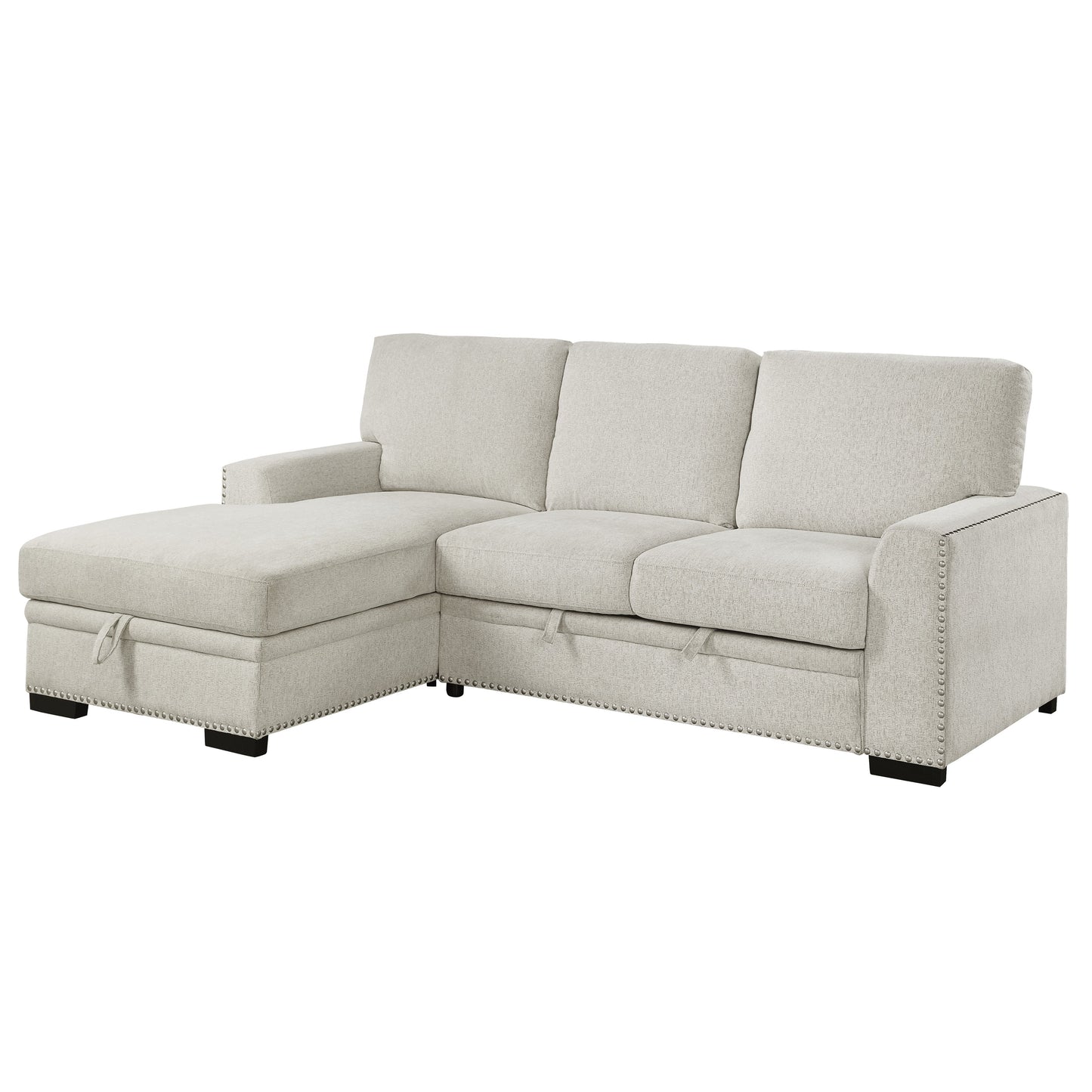 Morelia Beige LAF Storage Sleeper Sofa Chaise