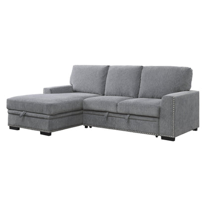 Morelia Gray LAF Storage Sleeper Sofa Chaise