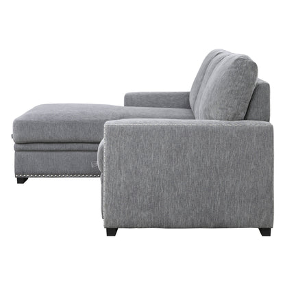 Morelia Gray LAF Storage Sleeper Sofa Chaise