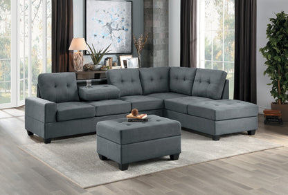 Maston Dark Gray Ottoman