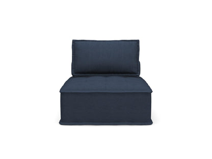 Ulrich Blue Modular Chair with Removable Bolster