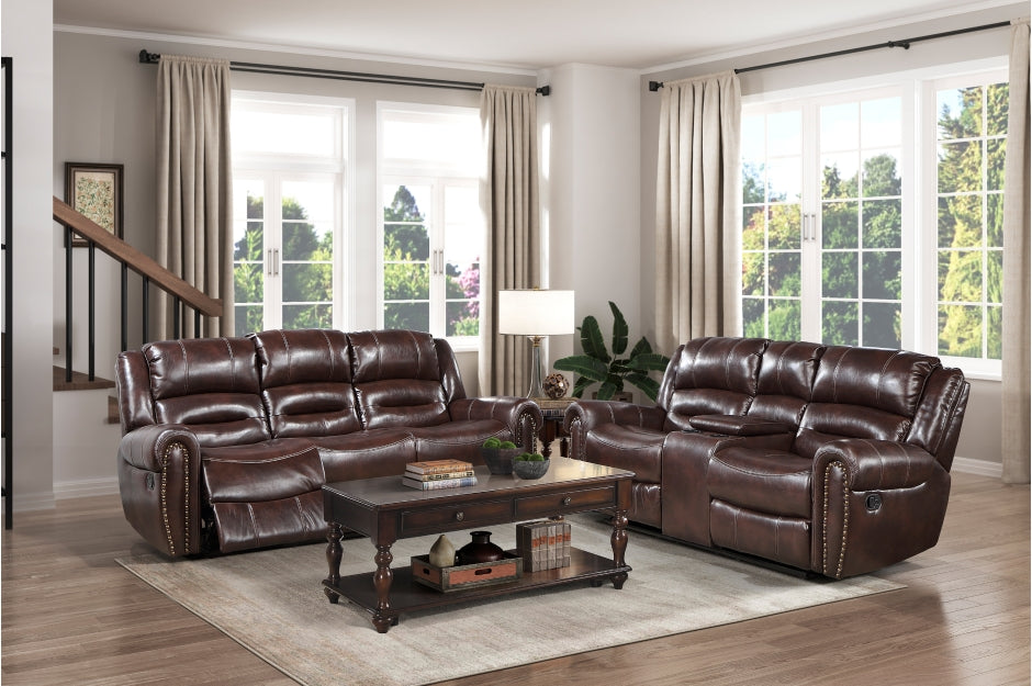 Center Hill Brown Reclining Living Room Set