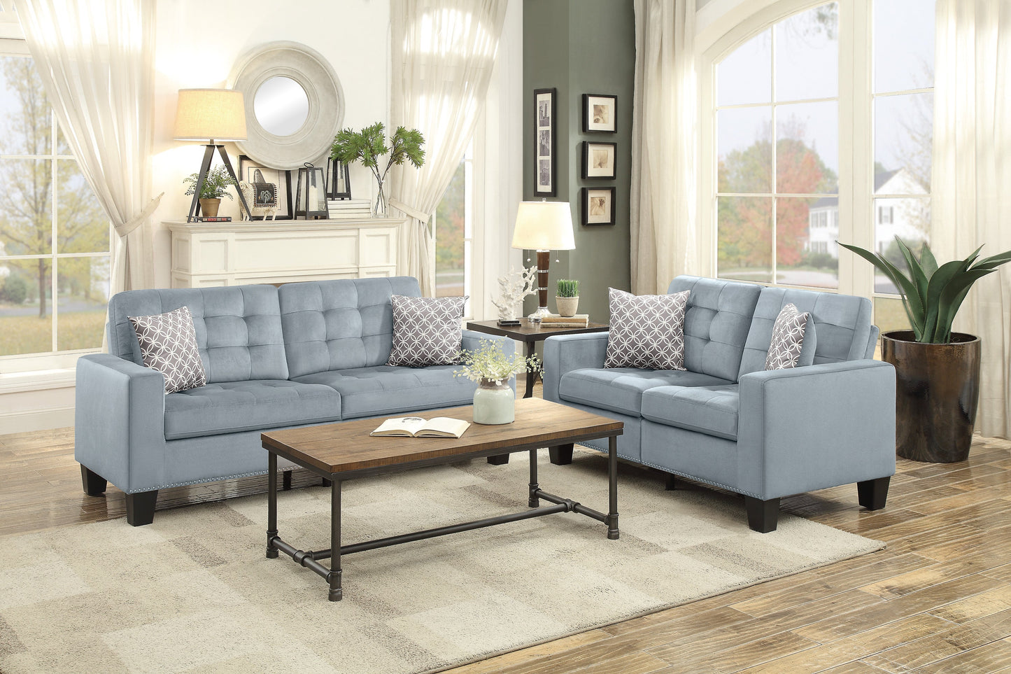 Lantana Gray Living Room Set