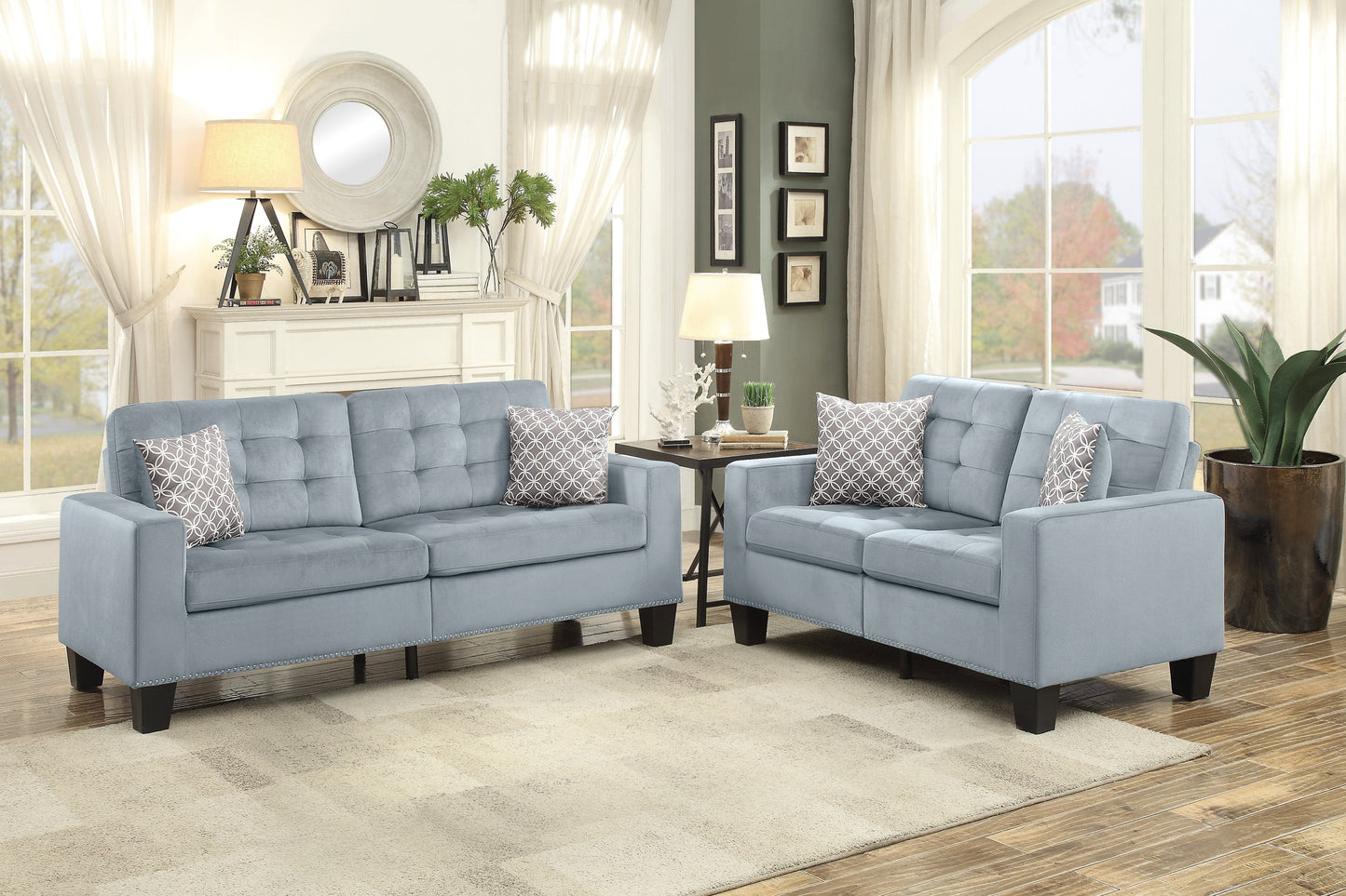 Lantana Gray Living Room Set