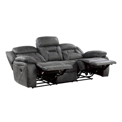 Madrona Hill Gray Double Reclining Sofa