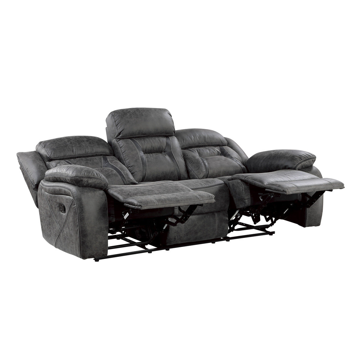 Madrona Hill Gray Double Reclining Living Room Set