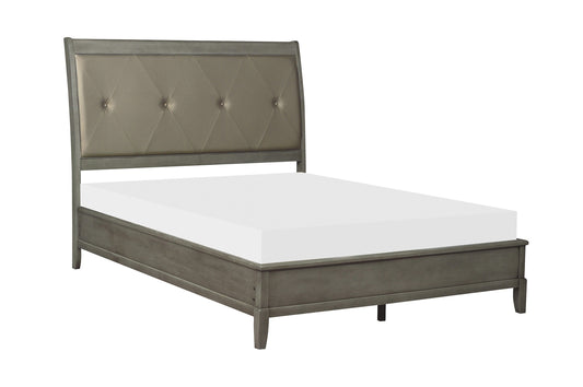 Cotterill Gray Queen Upholstered Panel Bed