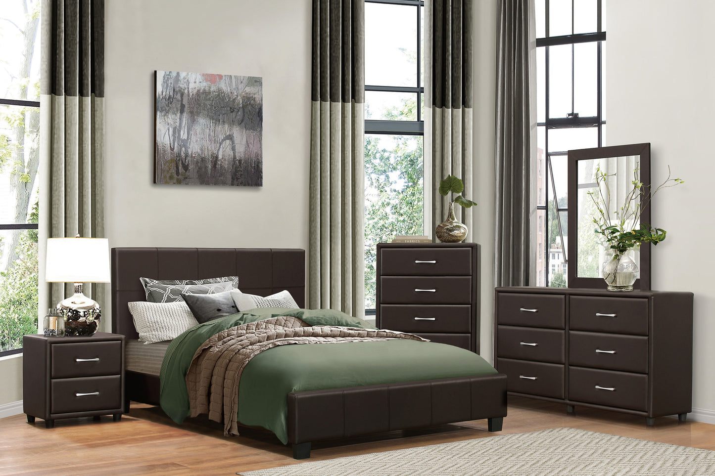 Lorenzi Dark Brown Nightstand