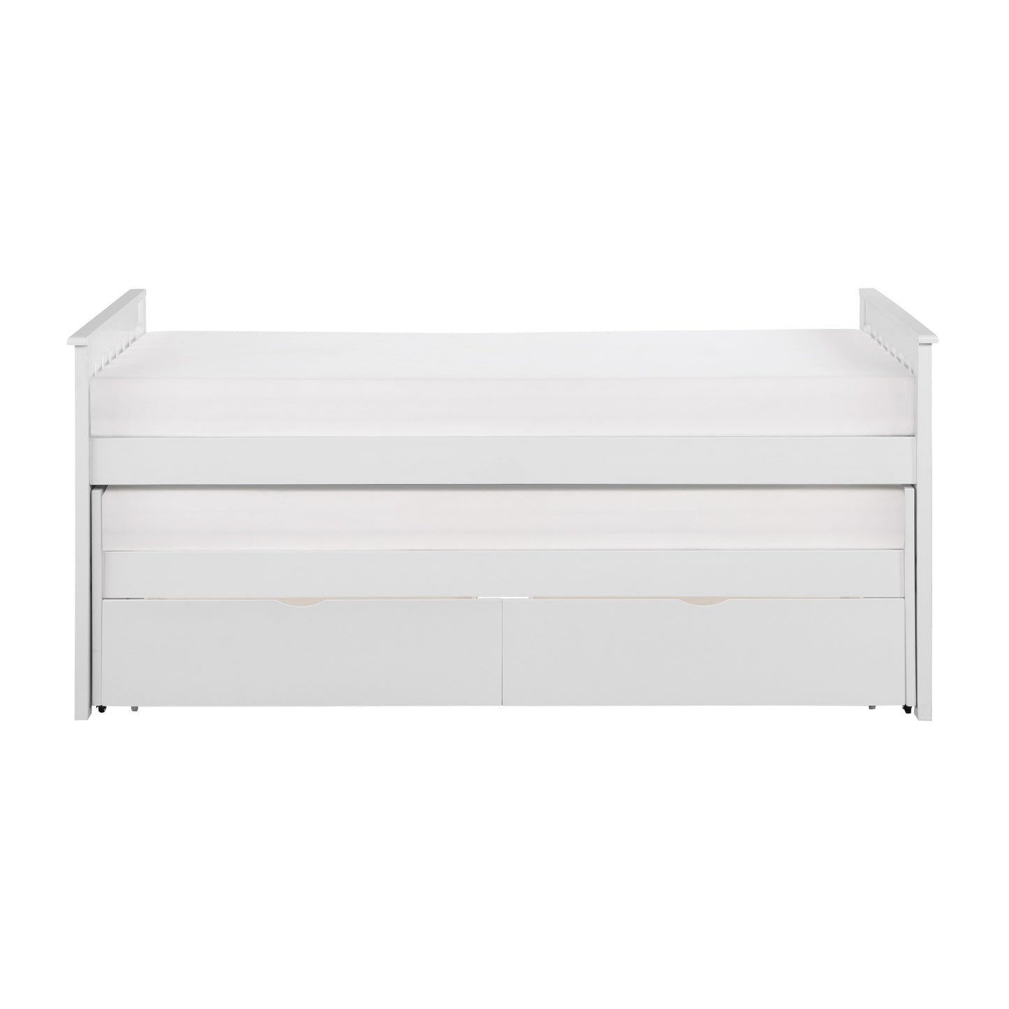 Galen White Twin/Twin Bed with Storage Boxes