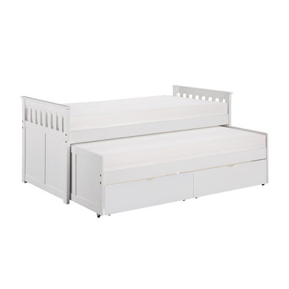 Galen White Twin/Twin Bed with Storage Boxes