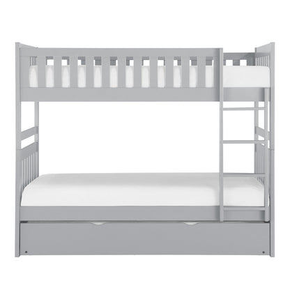 Orion Gray Twin/Twin Bunk Bed with Twin Trundle