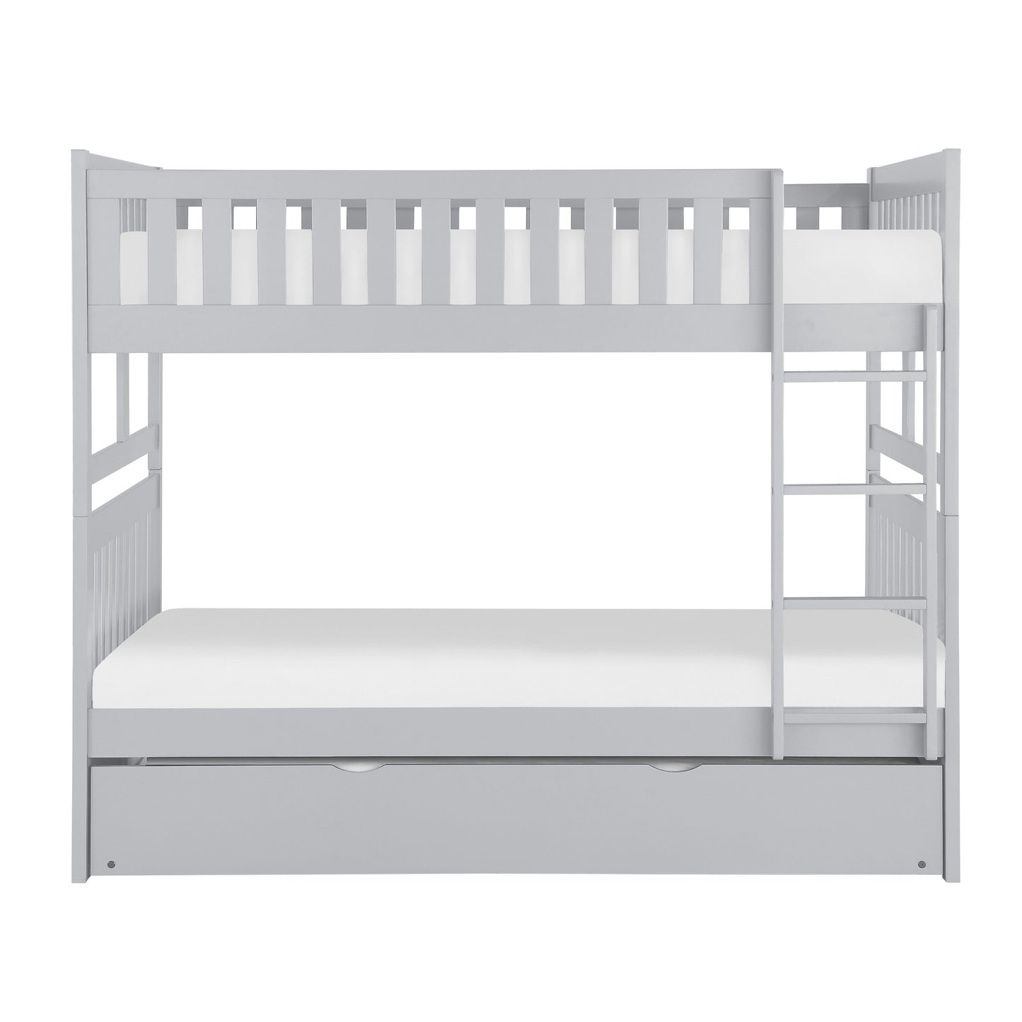 Orion Gray Full/Full Bunk Bed with Twin Trundle