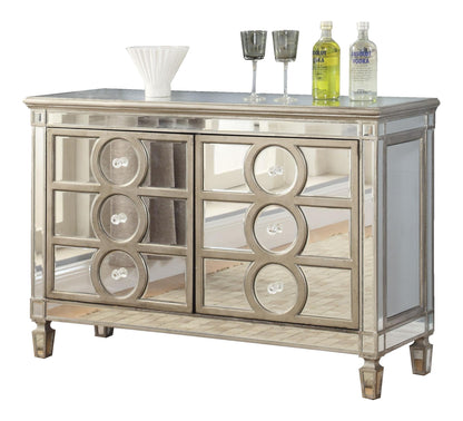 Brooklyn Contemporary Style Dining Server in Silver finish Wood