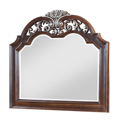 Rosanna Traditional Style Mirror in Cherry finish Wood