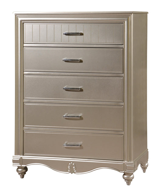 Faisal Transitional Style Chest in Champagne finish Wood