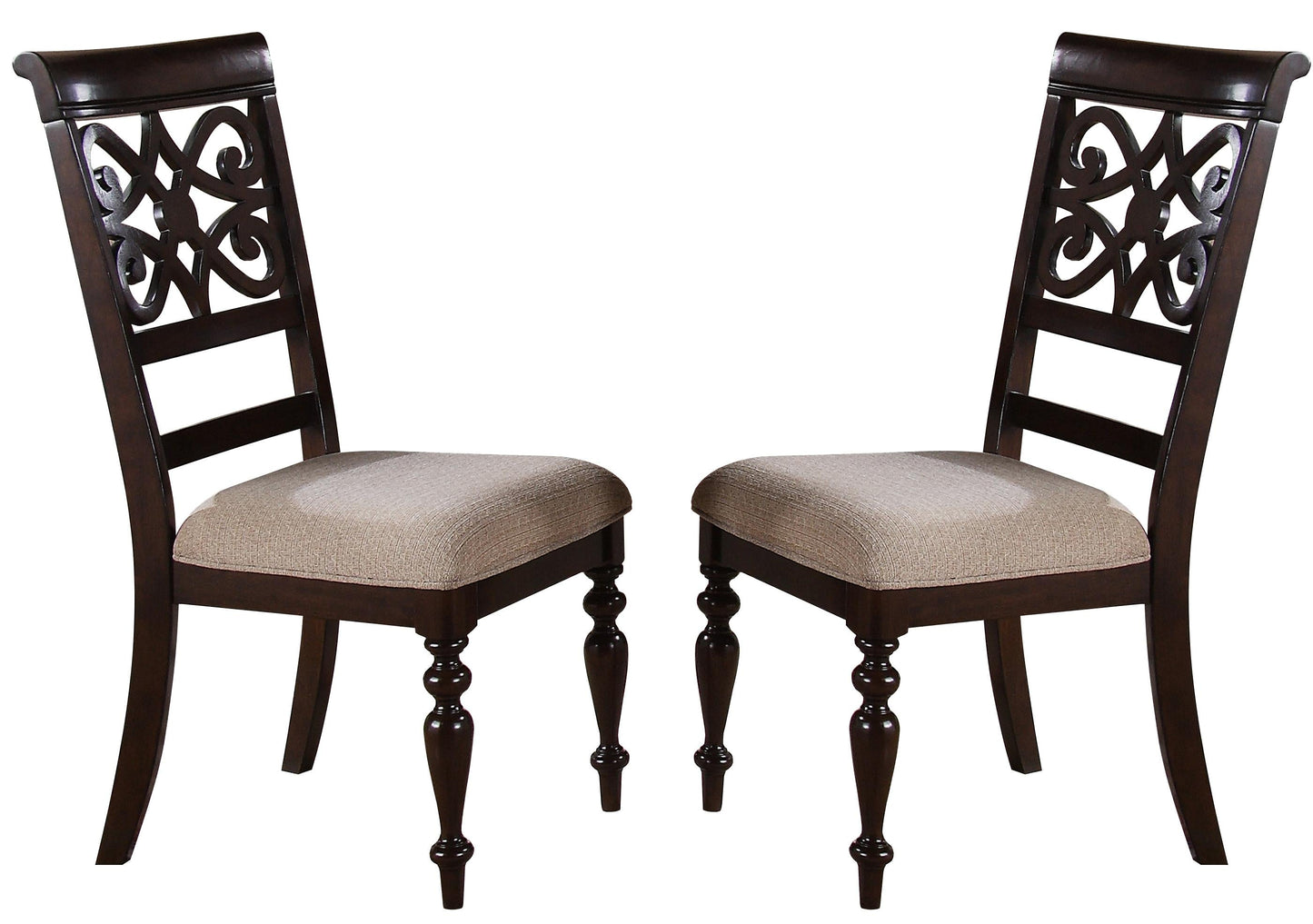 Zora Transitional Style Dining Chair in Cherry finish Wood