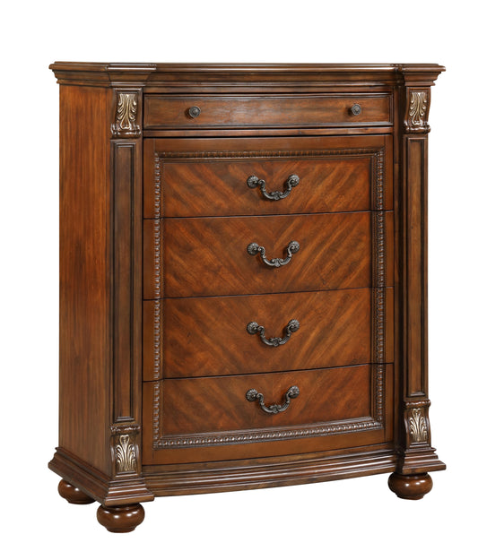 Viviana Traditional Style Chest in Caramel finish Wood