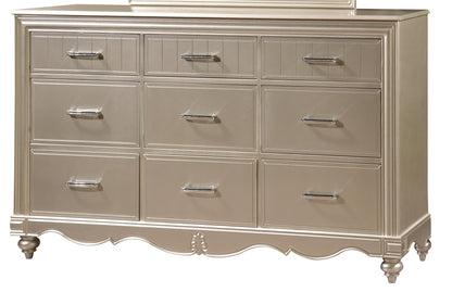 Faisal Transitional Style Dresser in Champagne finish Wood