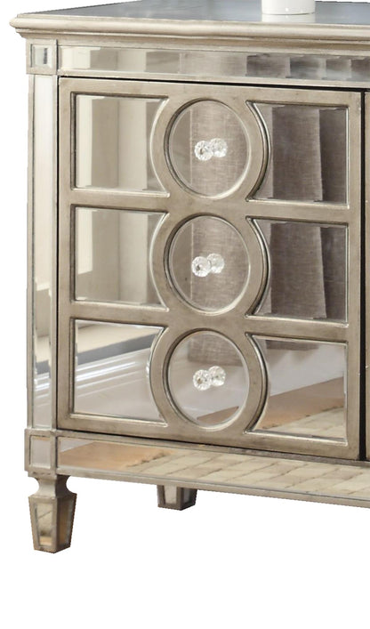 Brooklyn Contemporary Style Dining Server in Silver finish Wood