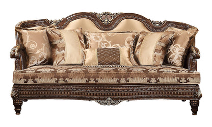 Alexa Traditional Style Sofa in Cherry finish Wood