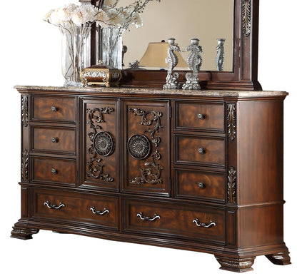 Santa Monica Traditional Style Dresser in Cherry finish Wood