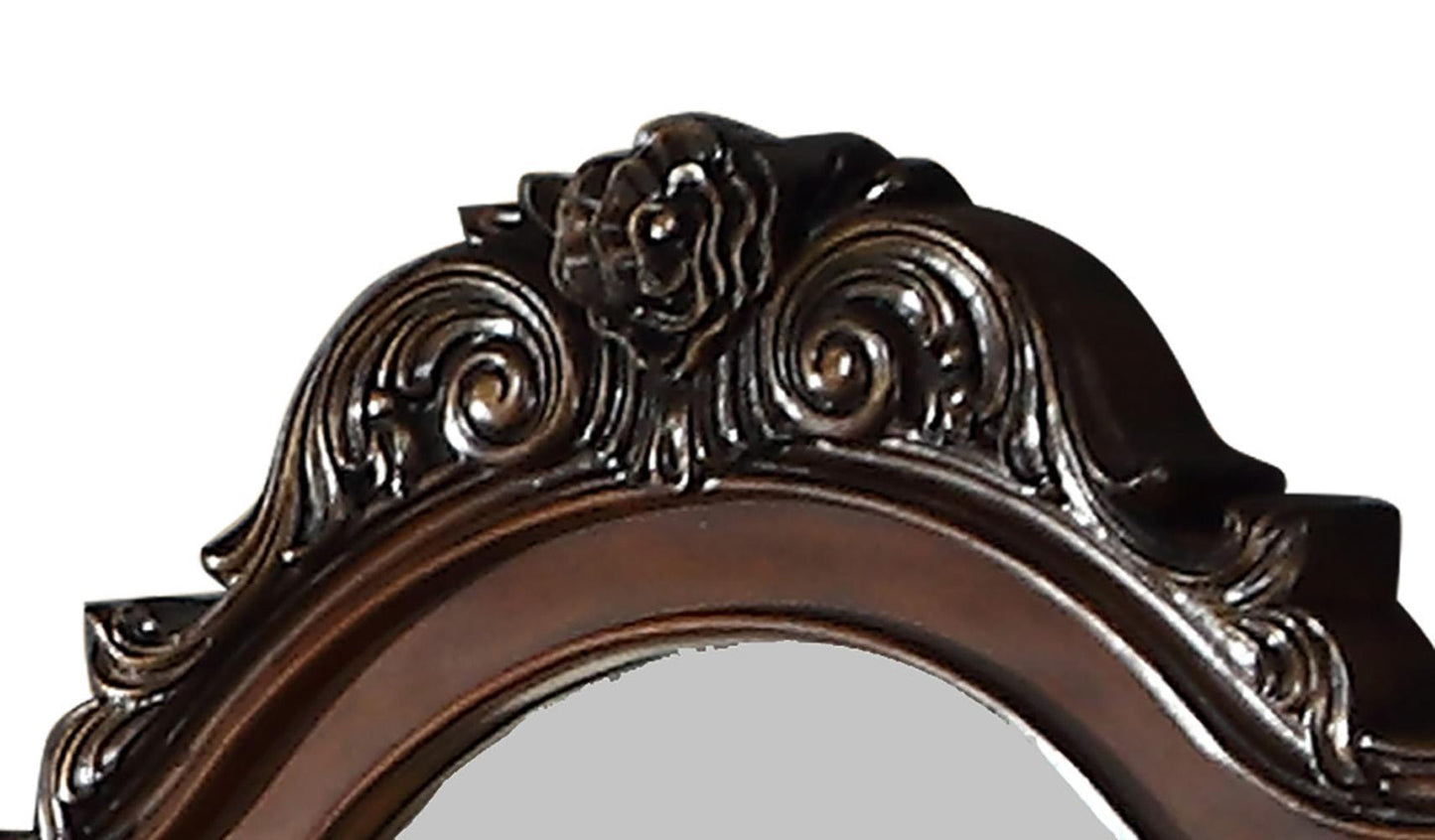 Santa Monica Traditional Style Mirror in Cherry finish Wood