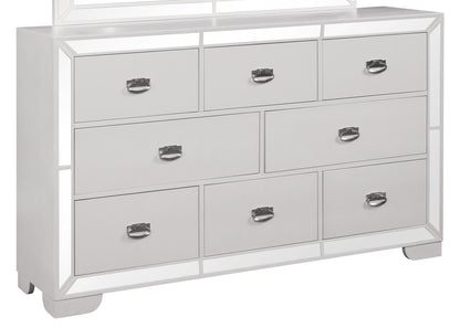 Grand Gloria Contemporary Style Dresser in White finish Wood