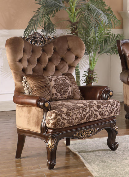 Phoenix Transitional Style Chair in Cherry finish Wood