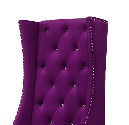 Hollywood Transitional Style Purple Accent Chair