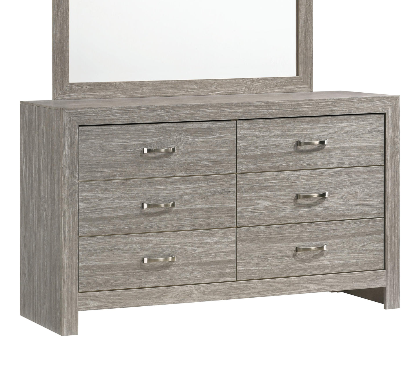 Yasmine White Modern Style Dresser in Gray finish Wood