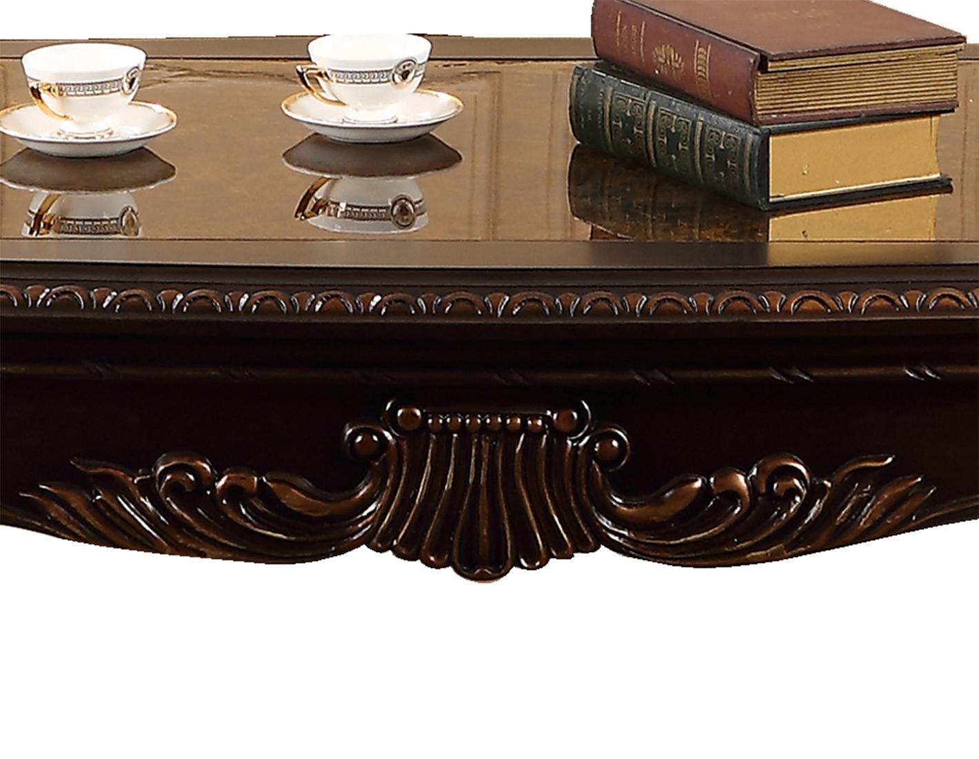 Alexa Traditional Style Coffee Table in Cherry finish Wood