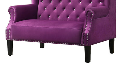 Lexi Transitional Style Purple Accent Chair