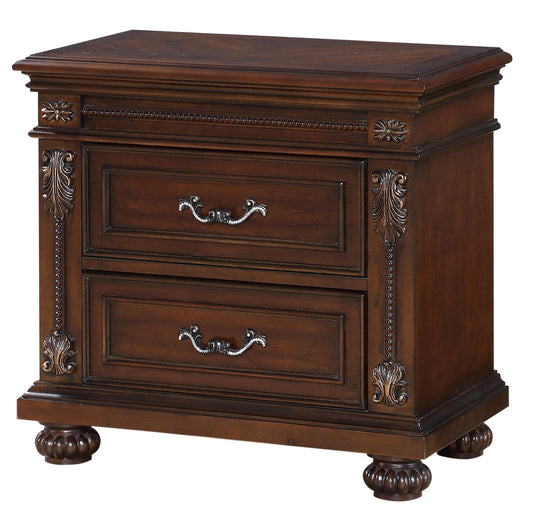 Destiny Traditional Style Nightstand in Cherry finish Wood