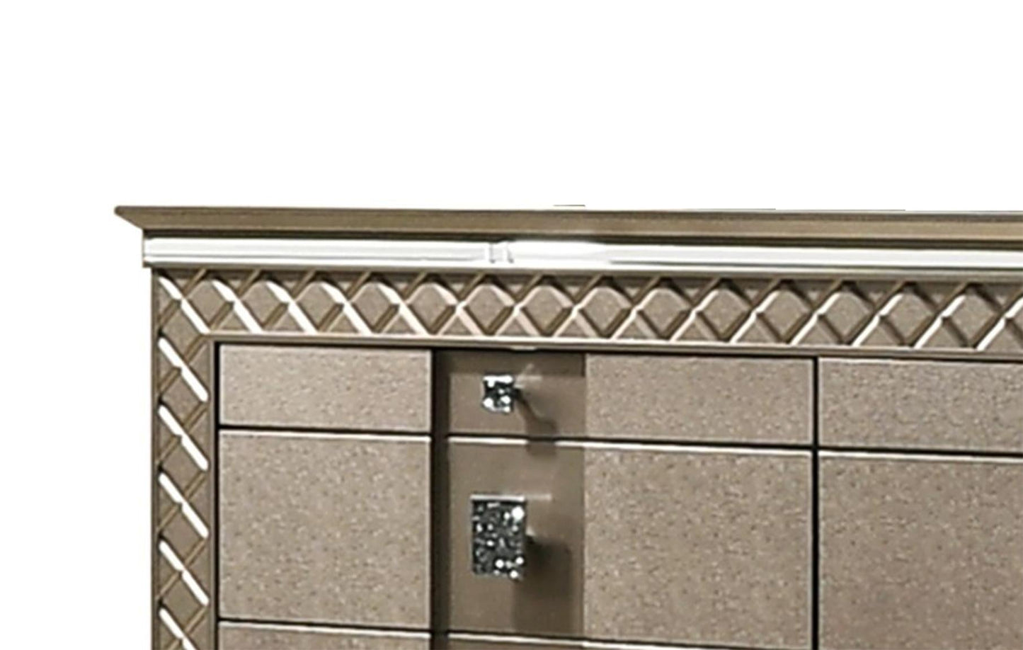 Coral Contemporary Style Dresser in Bronze finish Wood