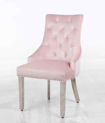 Leo Transitional Style Pink Accent Chair