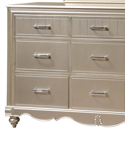 Faisal Transitional Style Dresser in Champagne finish Wood