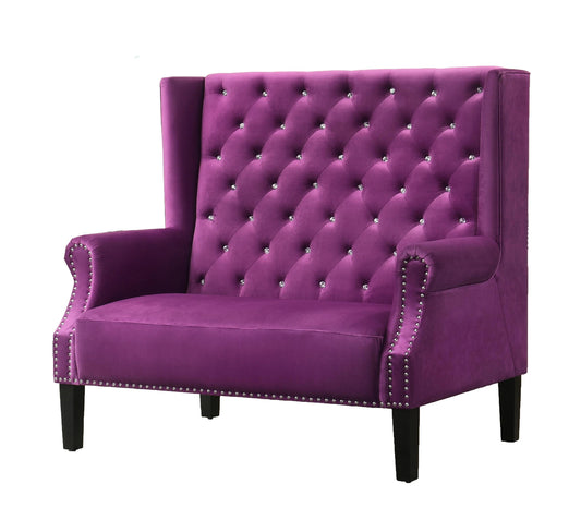 Lexi Transitional Style Purple Accent Chair