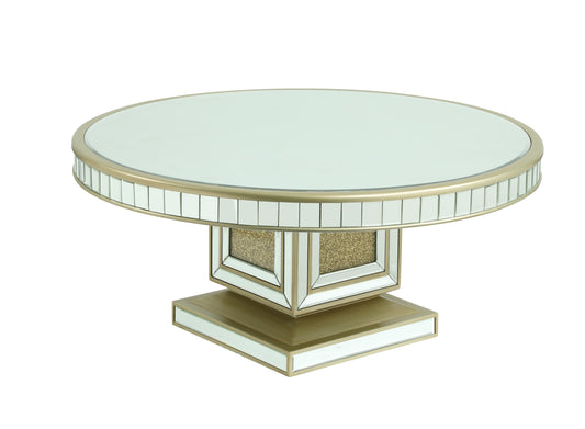 Harlow Modern Style Glass Coffee Table with Gold fiinish