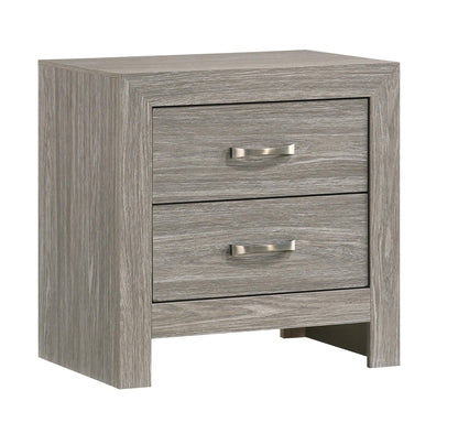 Yasmine White Modern Style Nightstand in Gray finish Wood