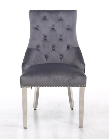 Leo Transitional Style Gray Accent Chair